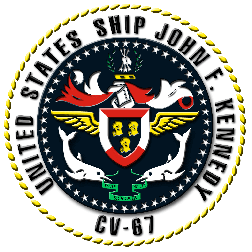 Ship's seal, USS John F. Kennedy (CV 67)  Source: United States Navy