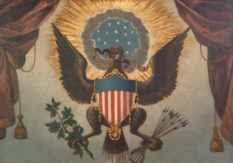 earliest known full color painting of the arms of the United States
