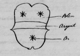 Drawing of Italian Arms of Taliaferro by Thomas Jefferson, 1786  Source: Library of Congress